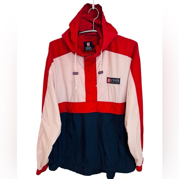 Vintage Ralph Lauren Chaps Red White Blue USA Windbreaker, Size Large - Picture 2 of 14